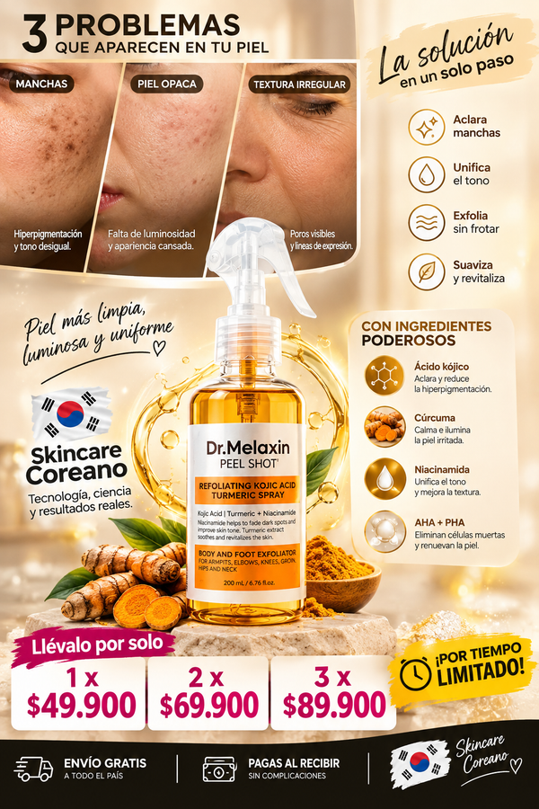 Dr. Melaxin Peel Shot TX - Spray Exfoliante Antimanchas 200 mL