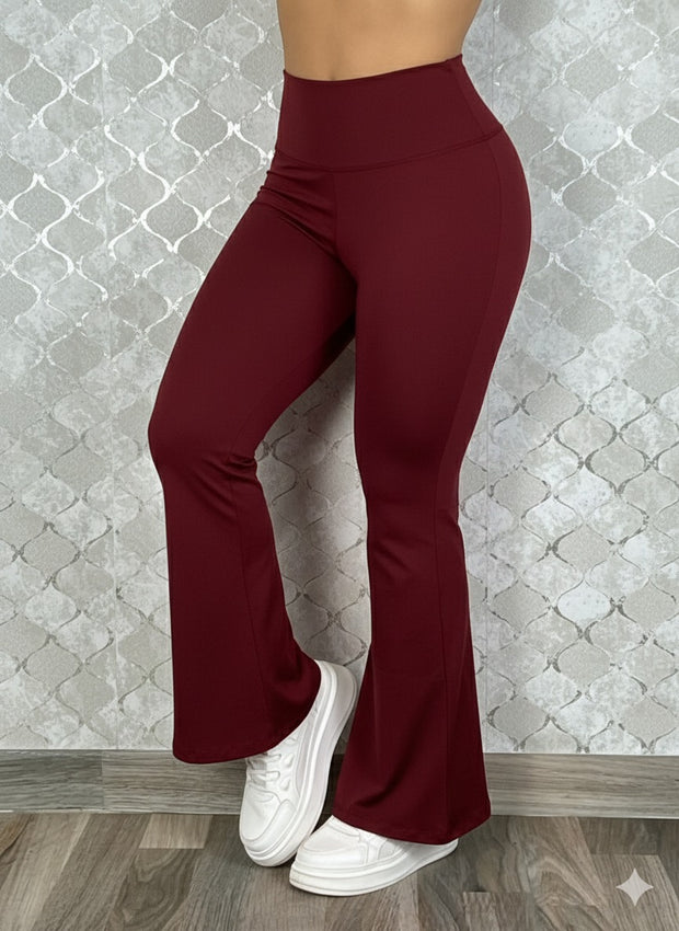 Pantalón Bota Campana ELS - color Vino Tinto